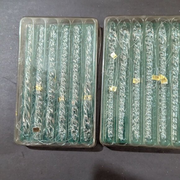 Living Quarters Clear Glass Icicle Ornaments Set Of 12 - Picture 5 of 5